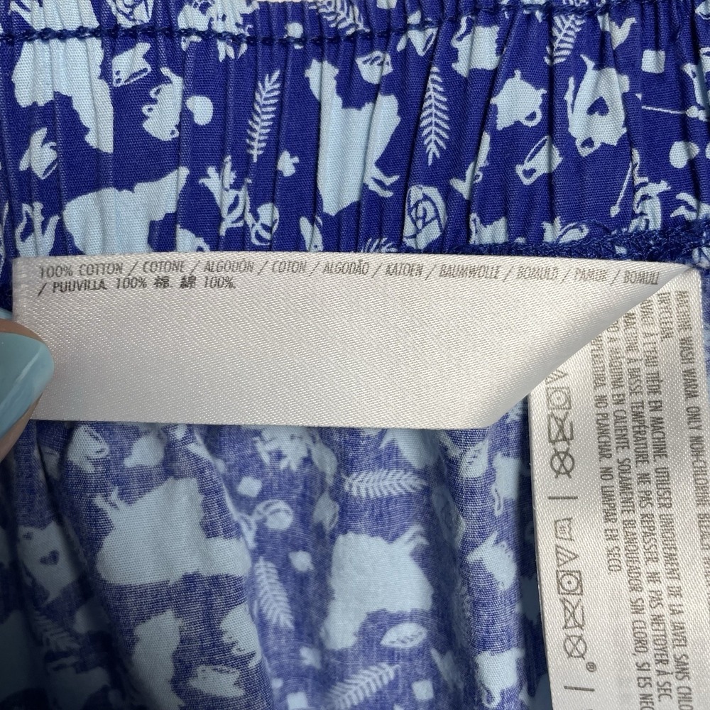 Disney Women 2XL Blue Shorts Alice In Wonderland Coquette Cotton 4" - Picture 7 of 13